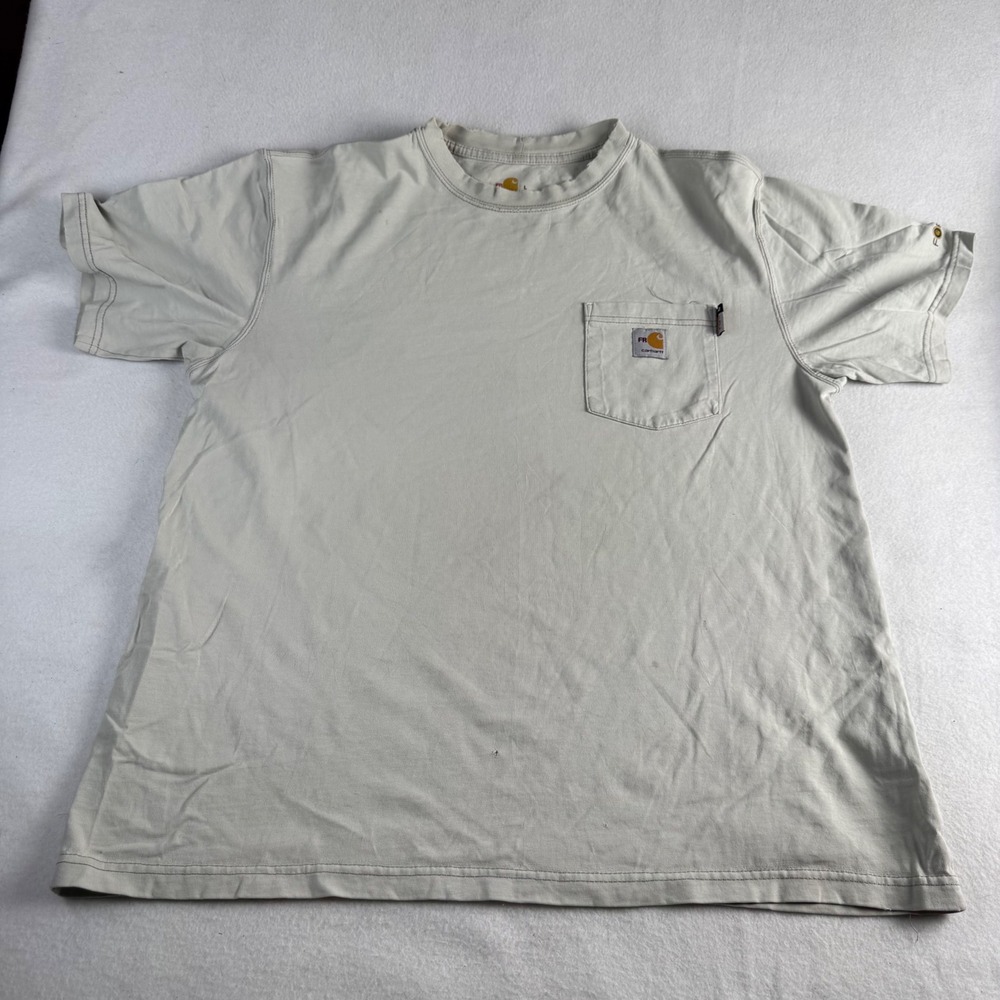 Carhartt FR Flame Resistant Pocket T-Shirt Mens Large Tan CAT 2 NFPA 2112 Work